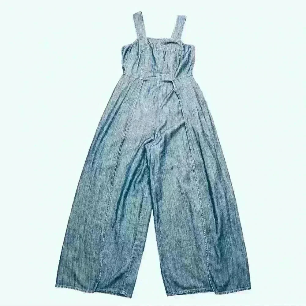 Tommy Jeans Women's Sleeveless Jumpsuit with Zipper, Pockets, Wide Leg, Size XS - Picture 7 of 13